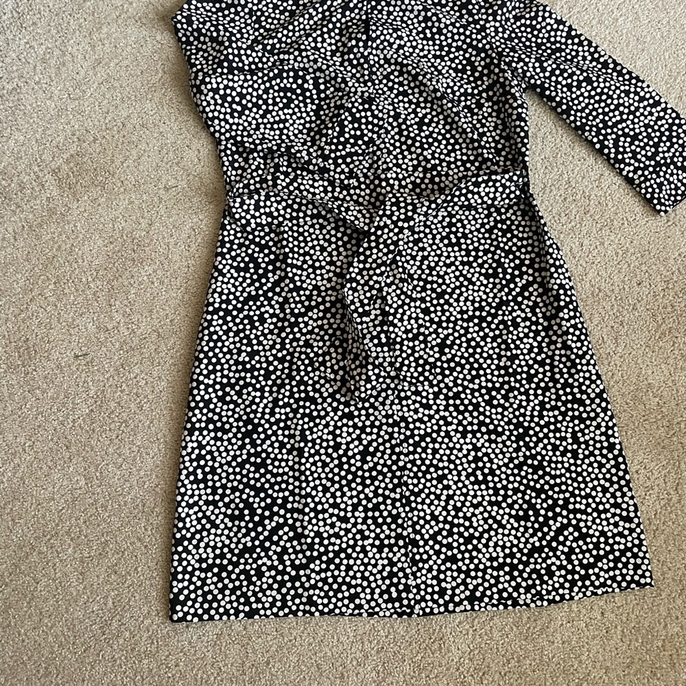 Black and white polka dot dress
